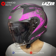 LAZER JH6 PINK MOTORCYCLE HELMET  (PSB APPROVED)
