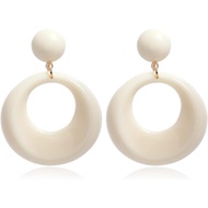 70s Earrings Retro White Acrylic Hoop Earrings 70s Accessories for Women 70s Jewelry Disco Outfits f