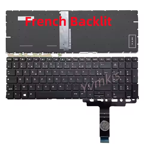 AZERTY Belgium/French Backlit Keyboard for HP ProBook 650 G8 650 G9 655 G9, 450 G8 455 455R G9,ZBook