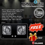 XUNDA Built In Tablet Gas Stove (BLACK) 2-DS312T