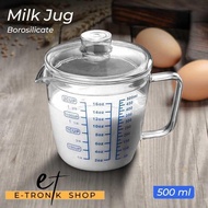 Etronik One Two Cups Glass Measuring Cup Latte Art Milk Jug Measuring Cup Glass - ZM0081