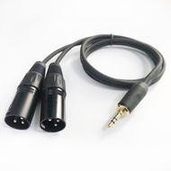 3.5mm cable to 2 male canon XLR heads, 1m/2m/3m long