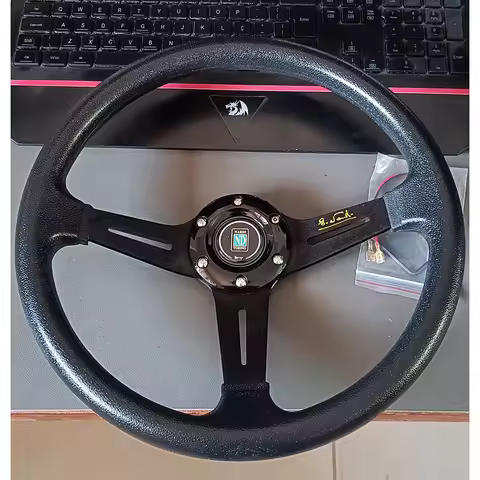 Universal 14 Inch ND PU Auto Racing Steering Wheels Deep Corn Drifting Sport Steering Wheel with ND 