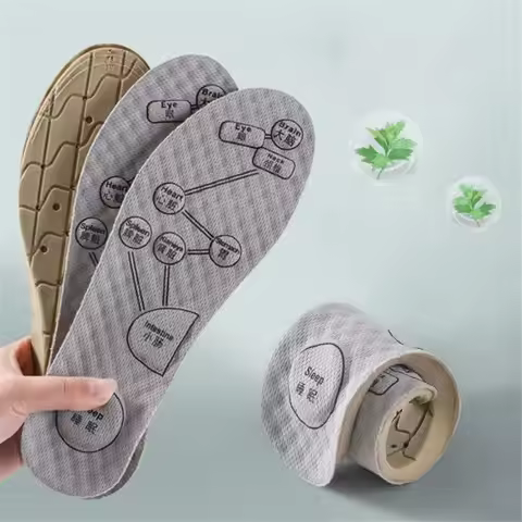 Foot Acupressure Insoles For Shoes Sole Sweat absorbing Deodorant Sport Insole Breathable Running In