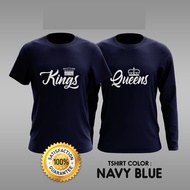 T-shirt COUPLE KINGS & QUEENS - Navy - SHIP OUT in 1-2 Day