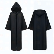Hot  Medieval Retro Monk Costume Priest Wizard Cloak Friar Robe Hooded Cape Halloween Cos Clothing