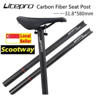 Litepro 31.8mm x 580mm Carbon Fiber Seat Post