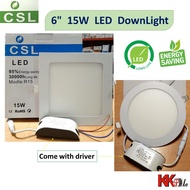 (6 month warranty) CSL 6" 15W Panel Light LED DownLight LED Down light - Square & Round