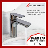 ITTO SOLID BRASS POLISH CHROME BASIN TAP FOR WASH HAND BASINS - 5036I4-18L