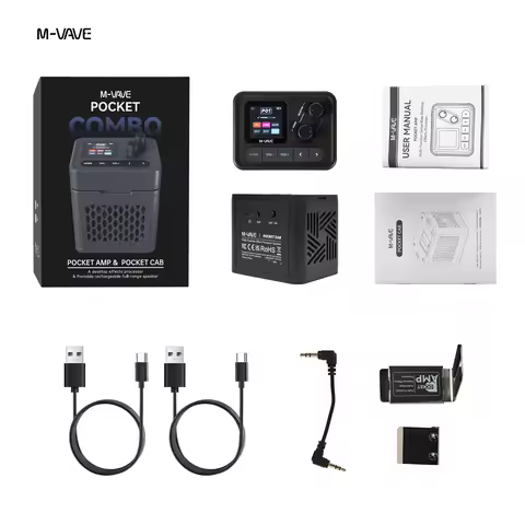 M-VAVE POCKET COMBO Portable Guitar Amp & Multi-Effects Processor with Built-in Rechargeable Speaker