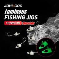 10pcs/pkt Luminous Glow Mini Fishing Hook 1g 2g 3g Ajing Hook Softbait Hook UL Fishing Tackle Ajing 