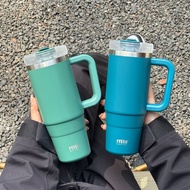 TYESO Mug Insulated Cup 900ml/1200ml Large Capacity ICE Cream Coffee Cup Portable Car Straw Tumbler Stainless Steel Car Cup