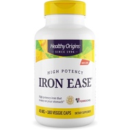 Healthy Origins Iron Ease Ferrochel 45 mg, 180 Veggie Caps