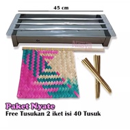 NYATE PACKAGE (SATE GRILL & BAMBOO FAN) FREE SATIN SKEWERS