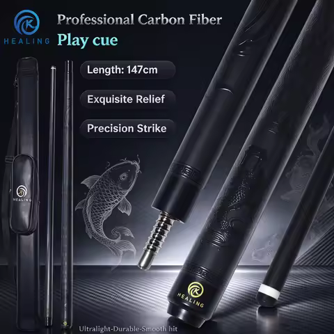 100% Carbon Fiber Pool Cue Stick Low Deflection Billiard Cue Play Cue Break Cue for 8 Ball 9 Ball Pr