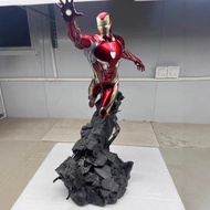 QS Iron Man MK50 Can Luminous 1: 4 Combat Posture Scene Resin Statue Model Figure Desktop Decoration