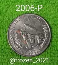 珍藏 美國 2006-P 南達科他州25美分= 1/4硬幣紀念幣
