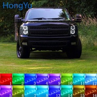 Headlight Multi-color RGB LED Angel Eyes Halo Ring Eye DRL RF Remote Control for Chevrolet Silverado