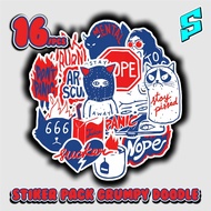 P18 GRUMY DOODLE STICKER PACK TUMBLER STICKER NEWEST COOL LAPTOP STICKER GRUMY DOODLE STICKER PACK N