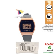 CASIO ORIGINAL LW-204 SERIES LW-204-4A/1A/1B JAM TANGAN WANITA DIGITAL TALI KARET BERGARANSI