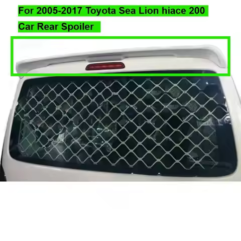 For Toyota Hiace 200 Series Compatible Rear Spoiler, Premium ABS Painted Modified Body Top Wing