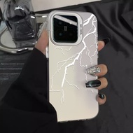 HP Lightning Csing Silver Color Mtte Premium Silver nti Jtuh Hrd Cse For Vivo Y17S V40 Lite Y19S 22s