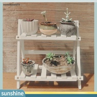  Double Layer Plant Stand Multifunctional Wood Plant Flower Pot Display Stand Shelf Household Supplies