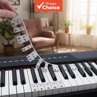 Five Line Music Stick Beginner's Note Guide For Trimmable 61 Key Electronic Piano Keyboard Silicone