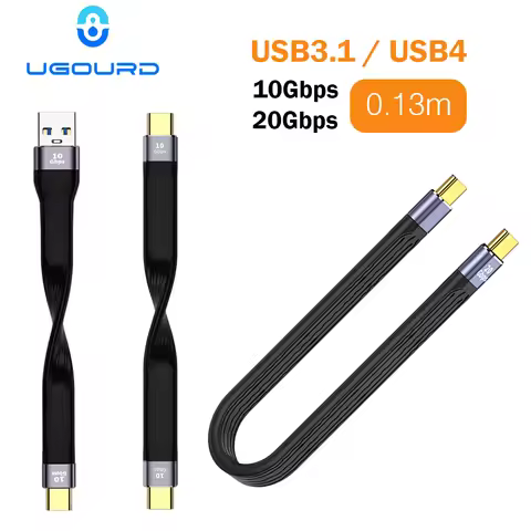 USB 3.1 10Gbps Cable USB-A to USB Type-C Data Transfer 4 Cable USB3.2 20G 4K for SSD Hard Disk 60W Q