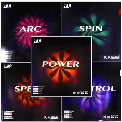 Friendship 729 Bloom Table Tennis Rubber Sticky POWER SPIN ARC CONTROL Original Ping Pong Rubber