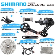 SHIMANO DEORE M6100 Groupset Mtb 1x12 Tốc Độ Đùi Đĩa 32T 170mm Líp 10-51T Củ Đề Phanh Dầu M6100 M612