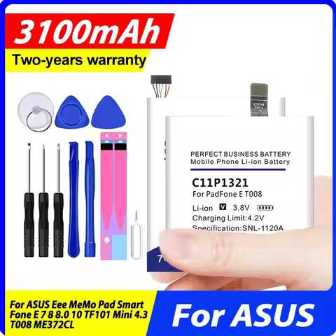 DaDaXiong 2025 New Battery For ASUS Eee MeMo Pad Smart Fone E 7 8 8.0 10 TF101 Mini 4.3 T008 ME372CL