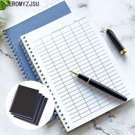 JEROMYZJSU Spiral Bound Notebook, Sturdy Cover Universal Line Pages Financial Record Book, Blank Gri