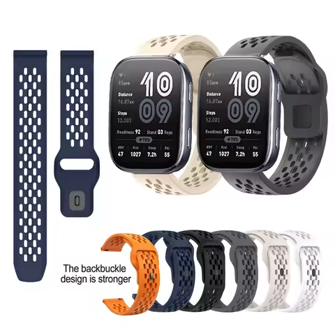 20mm 22mm Mesh Sports Watches Silicone Strap For Amazfit Bip 6 / Bip 5 / Bip 3 Pro / Bip Lite S U Mu