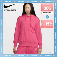 Nike Womens Sportswear Phoenix Fleece Oversized Pullover French Terry Hoodie - Aster Pink [FZ7197-62