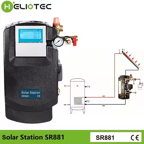 HELIOTEC Solar Working Station SR881 for Split Solar Water Heating System EPP Cover Environmental Ma