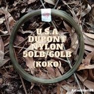 Dupont Nylon USA Original Tag Merah Warna Koko 50lb / 60lb
