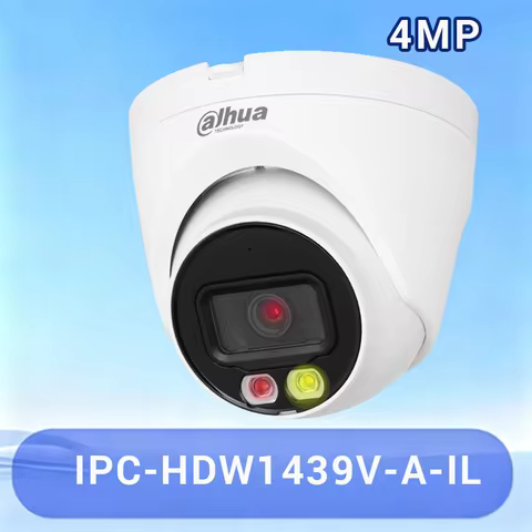Dahua 4MP IP Camera DH-IPC-HDW1439V-A-IL Smart Dual Light AI Human Detection Audio H.265+ PoE IP67 W