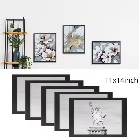 LaVie Home 11x14 Picture Frame for Wall Display, 11 x 14 Black Picture Frame with HD Plexiglas, 11 b