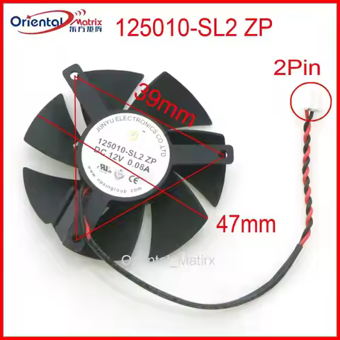 Free Shipping 125010-SL2 ZP HA5010M12F-Z 12V 0.08A 47mm g5005 gt705 GT720 GT730 HD7750 HD8570 Graphi