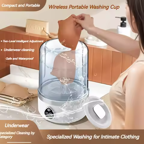 Mini Washing Machine Portable Rechargeable Fully Automatic Washing Machine for Underwear, Socks, and
