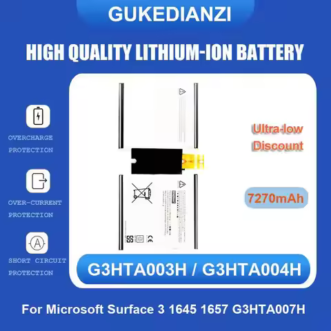 Battery For Microsoft Surface Pro 5 1796,Pro 6 1807 1809 12.3 Series G3HTA038H DYNM02 Go 1824 4415Y 