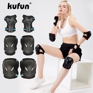kufun Knee Elbow Pads Protective Gear Longboard Skateboard Adult Children Bicycle Inline Roller Skate Protector set Kids Scooter