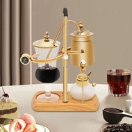 13.53盎司大容量平衡虹吸式復古咖啡壺，附酒精燃燒器和量杯，適用於咖啡店