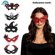 OPENMALL Novelty Skull Half-Face Masquerade Mask With Bat & Spider Elements Creative Photo Prop For 