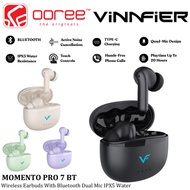 VINNFIER MOMENTO PRO 7 BT TRUE WIRELESS EARBUDS ANC QUAD MIC ENC 20H PLAYTIME DEEP BASS IPX5