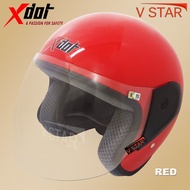 HELMET ALDULT XDOT G518 ( RED / MERAH ) TOPI KELEDAR DEWASA XDOT G518 DESIGN LTD SWAN INDEX MVSTAR