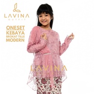 Lavina – Elegant Modern Lace Tille Shawl Children's Kebaya Kebaya Anak Kebaya Moden Traditional Clot