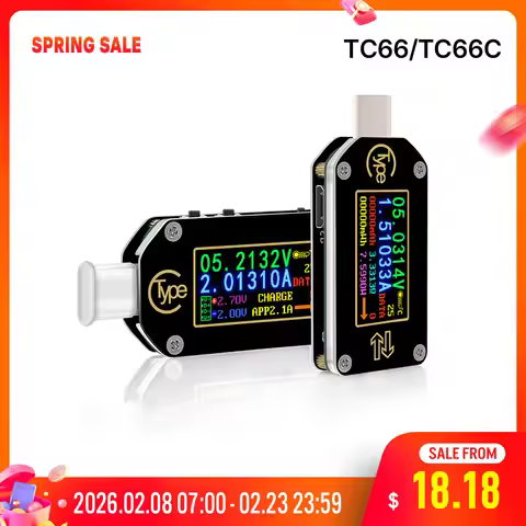 RD TC66/TC66C Type-C PD trigger USB-C Voltmeter ammeter voltage 2 way current meter multimeter PD ch