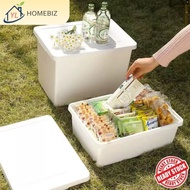 Kotak Penyusun Simpanan Gaya Muji Dengan Penutup | Storage Box Basket Container Untuk Dapur, Kabinet